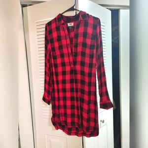 Plaid Shirt Dress